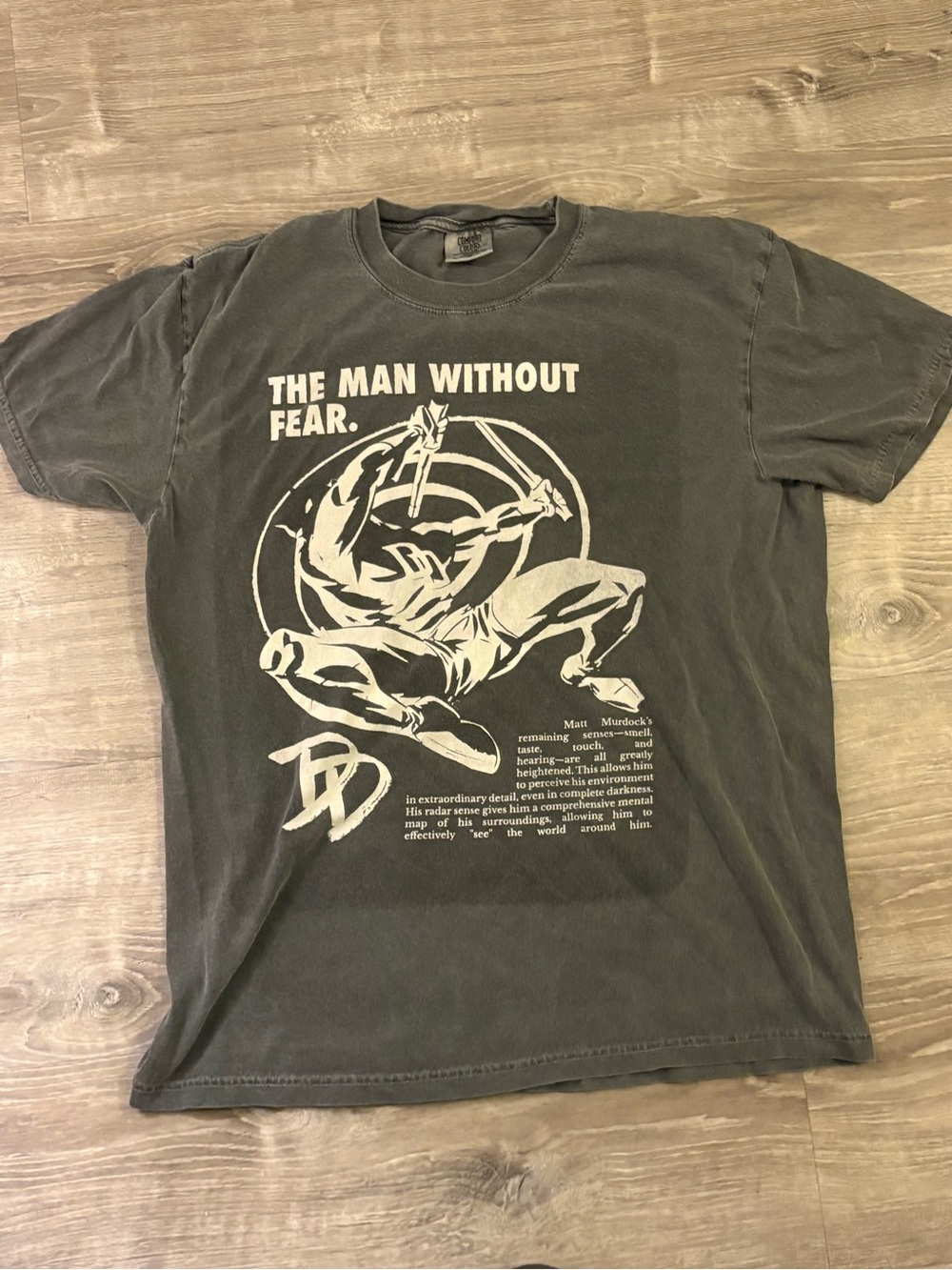 The Man Without Fear Graphic Tee - Charcoal